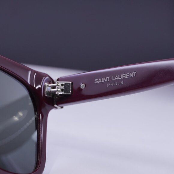 Saint Laurent SLM40 006 Square Sunglasses - Red/Grey - Picture 8 of 11